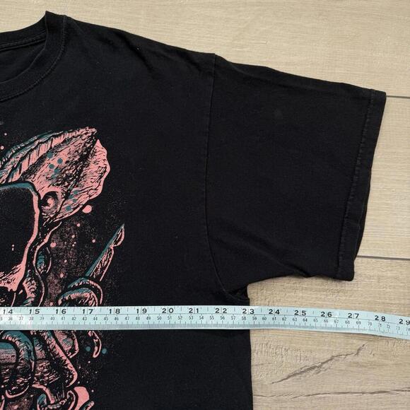 Vintage Great White Shark Graphic T-Shirt Men Sz XL Jerzees HiDensi-T Black Tee - Picture 5 of 6